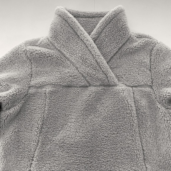 North Face Womens High Pile Sherpa Fleece Pullover Medium Kangaroo Cozy Plush - Picture 1 of 10